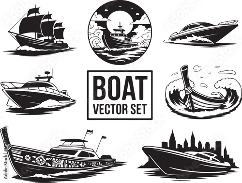 Diverse boat collection for nautical adventure and transport