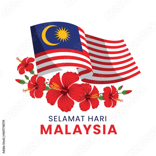 Malaysia Day Unity Hibiscus Crest