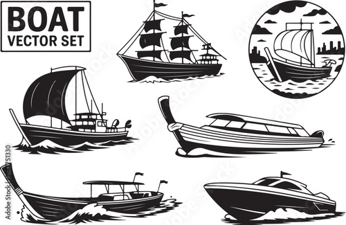 Diverse boat collection for maritime adventures and transport