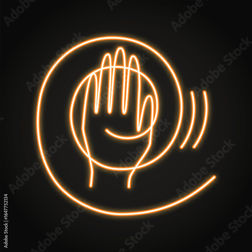 Apraxia disorder neon line icon