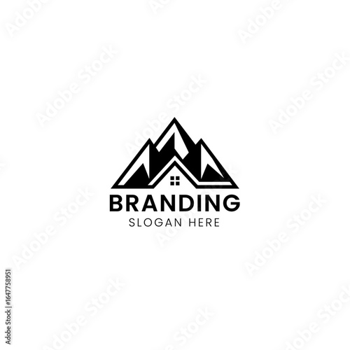 New Modern Architecture real estate mountain logo