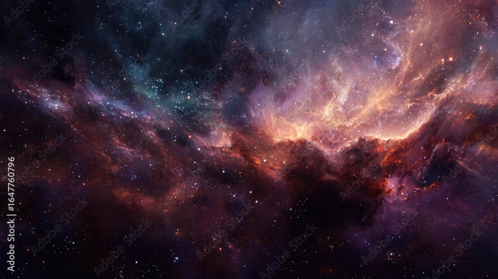 Fototapeta premium Colorful nebulae in deep space