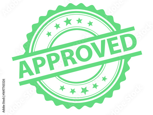 Approved Stamp Seal Badge Business Verification Quality Control Symbol