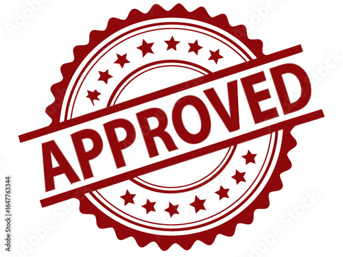 Approved Stamp Seal Badge Business Verification Quality Control Symbol