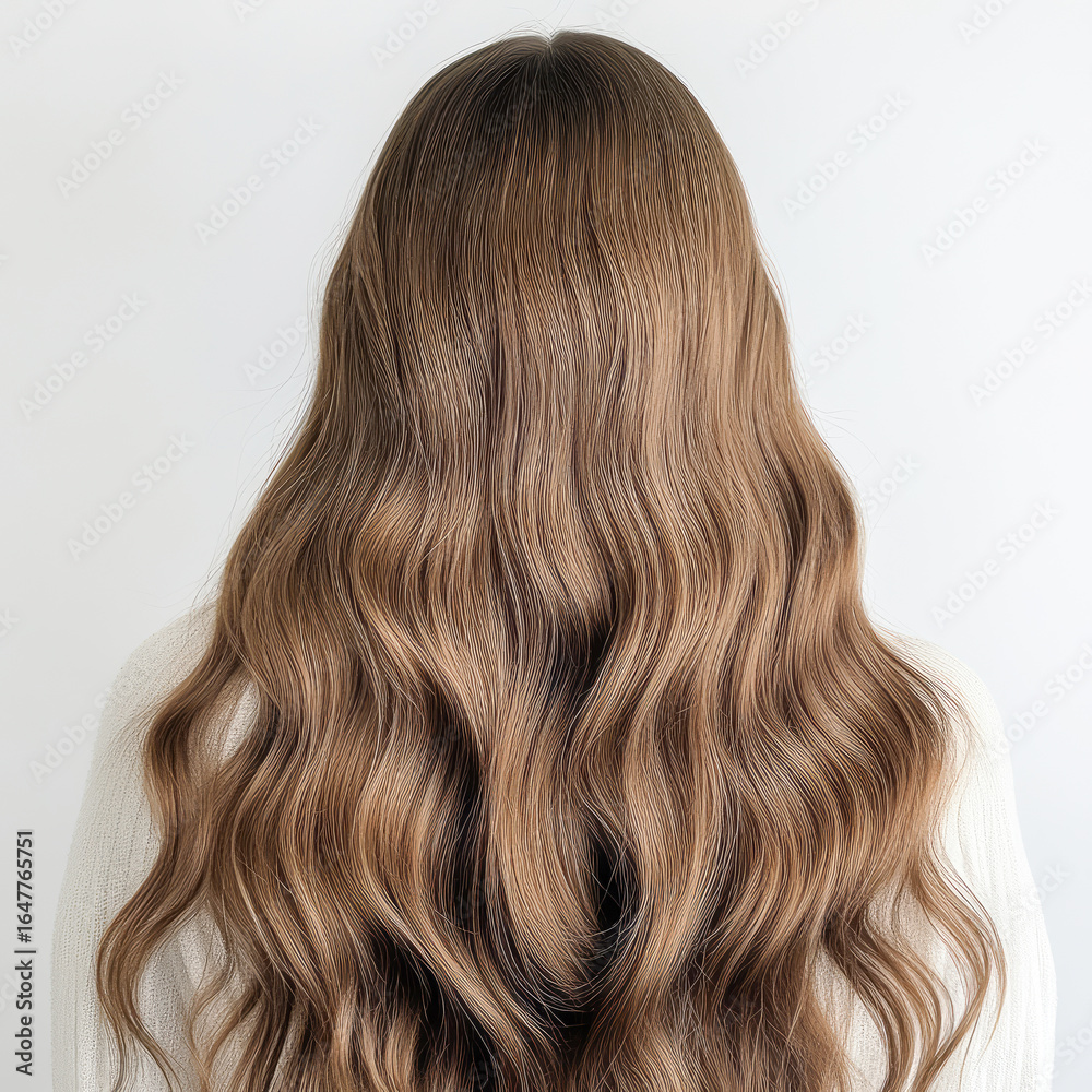 Fototapeta premium Long and brown hair cut