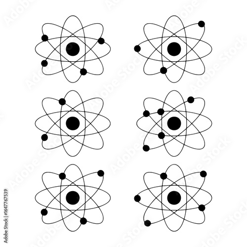 Atomic Orbitals With Electrons In Motion nucleus