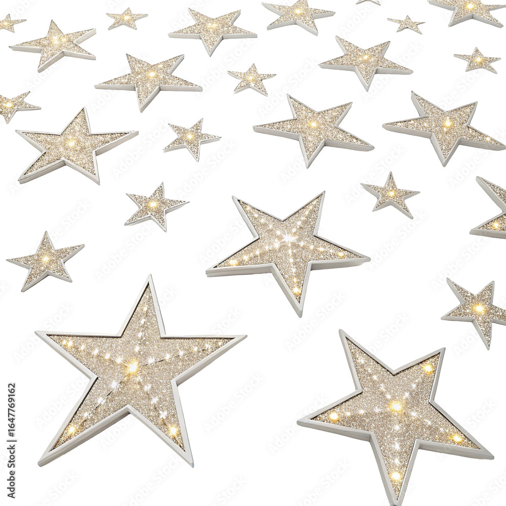 Obraz premium golden stars on white background