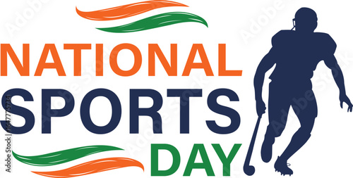 National Sports Day Silhouette Design