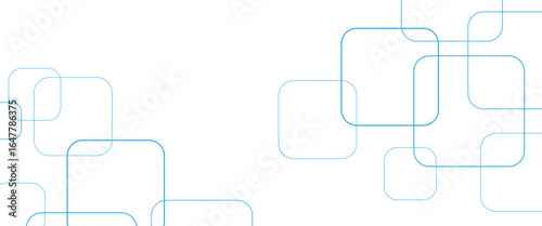 Minimal geometric background. Dynamic blue shapes composition with white lines. Abstract background modern hipster futuristic graphic. Vector