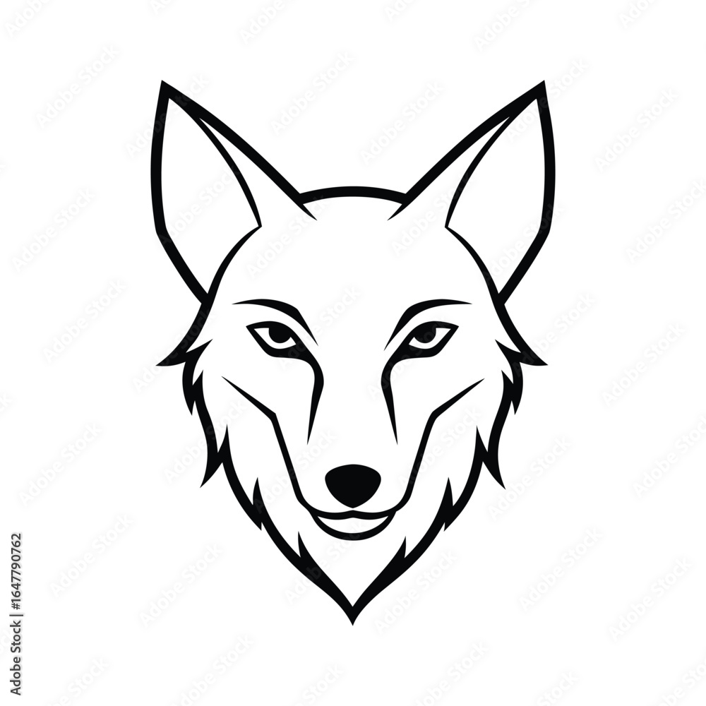 Naklejka premium vector illustration of a wolf