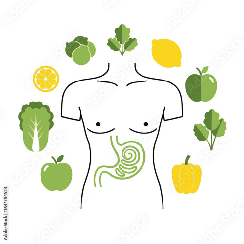 Nourishing Your Gut: A Visual Guide to Digestive Health and Wellness, Healthy Eating for a Healthy Gut: A Focus on Plant-Based Nutrition