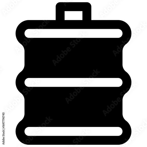 Fossil fuels. Outlined stroke vector icon with black-filled details.