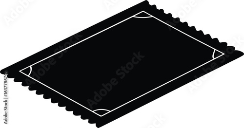 Rug silhouette vector art illustration