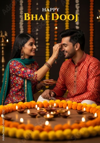 Celebrating bhai dooj: sibling bond and traditional festivities with decorated diyas