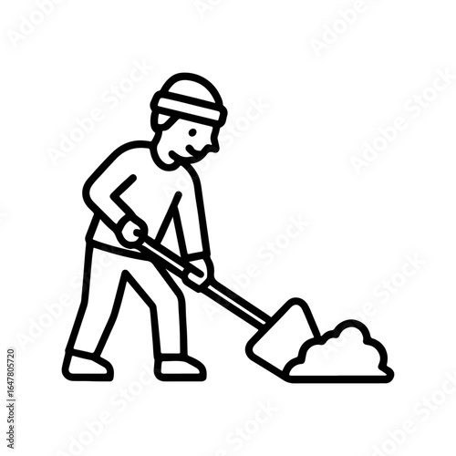Line icon snow removal vector on white background
Vector line icon on white background