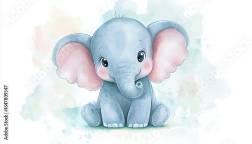 Adorable Baby Elephant Design For Baby Shower Invitation Featuring A Sweet Baby Elephant Print. Perfect For An Adorable Celebration!