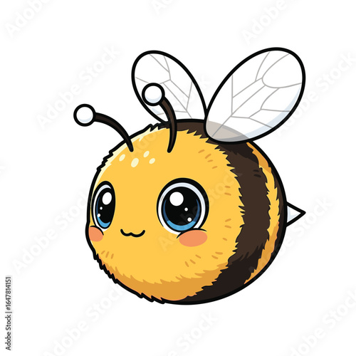 Bee cartoon character isolated on a white background