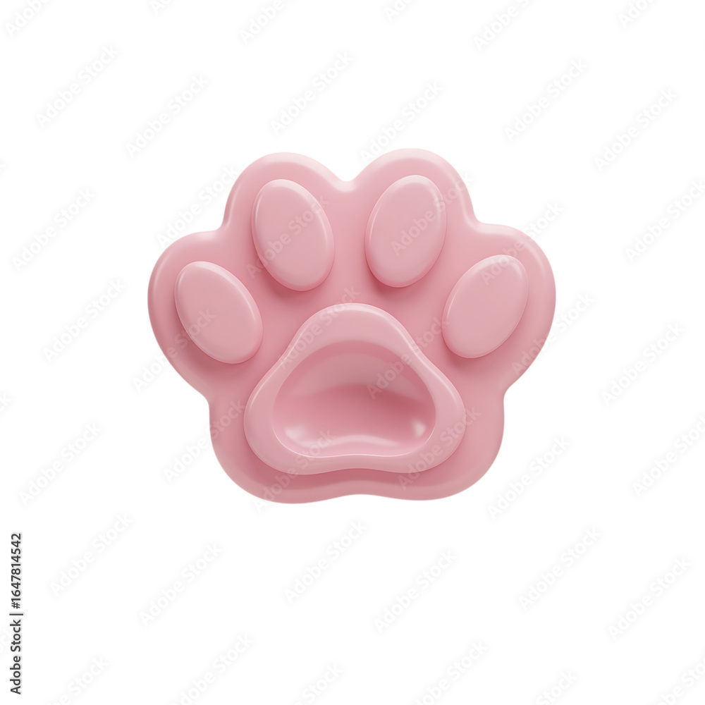 Pink Paw Print: Pet-Themed Design Element isolated on transparent background Pink Paw Print: Pet-Themed Design Element isolated on transparent background