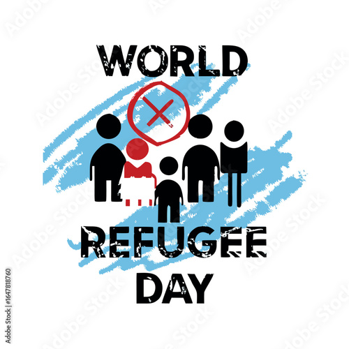 3d world refugee day poster design eps