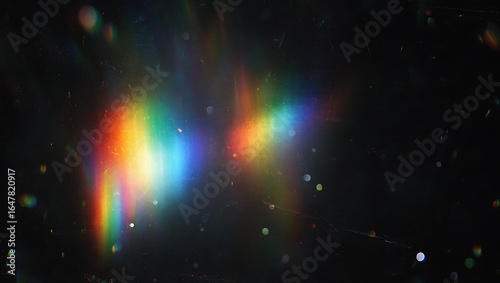Cinematic Abstract Light Leaks and Flare on a Dark Background