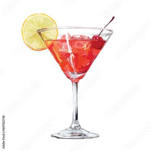 cocktail with lemon