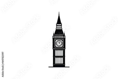 Big Ben London Icon Clock Tower Architecture Landmark silhouette