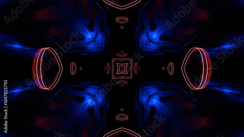 Radiant Pattern Mandala Morphing in Hypnotic Space