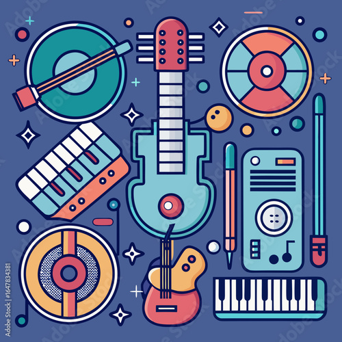 vector illustration of a abstract background with circles