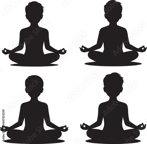 Meditation Poses for beginners silhouette yoga guide mindfulness practice