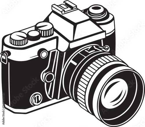 old photo camera vector illustration