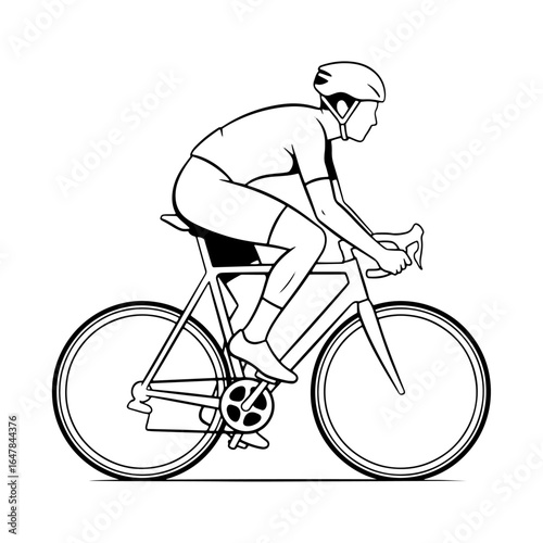 Bicycle riding illustration for sports and health related projects. This vector is best for graphic design, indoor cycling classes, event posters, health magazine covers, social media content.