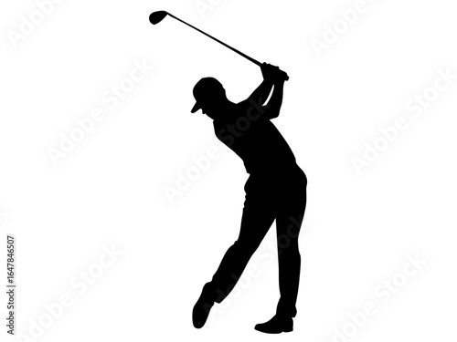 golf player  silhouette vector,golf game silhouette