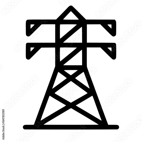 Electric Power Pylon Tower Icon
