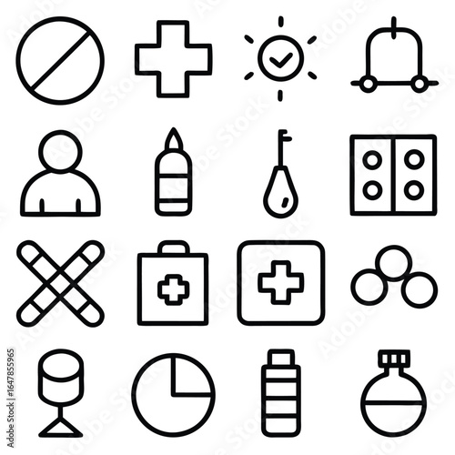 set of medical icons vector illustration