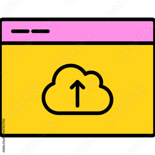 Web Browser Tool web upload flat icon design
