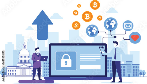 Digital finance security, cryptocurrency transaction protection, blockchain payment system, secure online banking, fintech network, global money transfer, bitcoin investment growth, data privacy