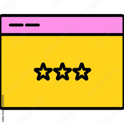 Web Browser ratings and review Tool flat icon design