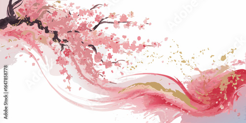 Vibrant watercolor painting with a captivating essence