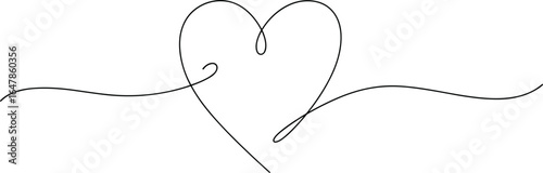 Heart line art, continuous line drawing, romantic symbol, minimalist love design, abstract heart illustration, wedding, valentine, decoration, tattoo, romance