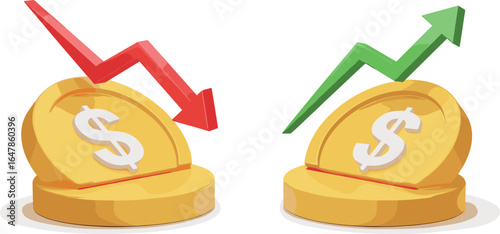 Market Dynamics Currency Fluctuations and Trends in Finance with Arrows