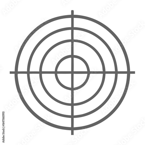 Monochromatic Target Board Illustrating Accuracy Precision and Focus for Various Applications Aiming for Success and Achieving Goals