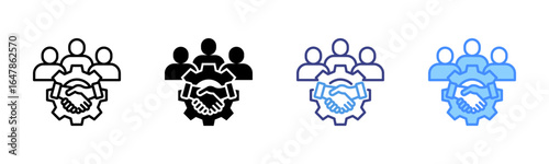 Crm icon set multiple style collection