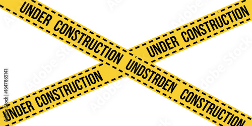 Under Construction Caution Tape Graphic for Websites and Notices