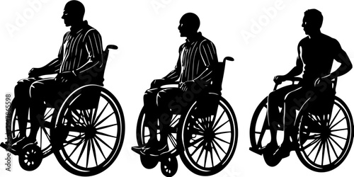 Black Wheelchair Silhouette Sequence