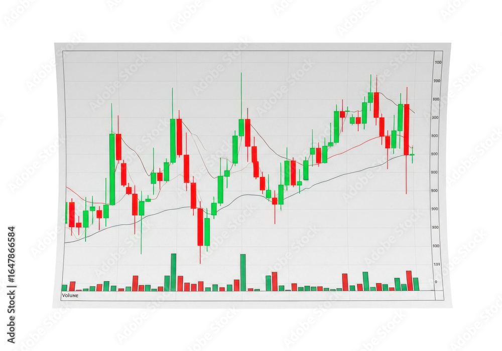 Stock market chart isolated on transparent background showing financial investment trends Stock market chart isolated on transparent background showing financial investment trends