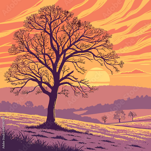 Vibrant sunrise painting the sky with breathtaking colors