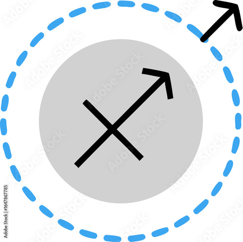 Minimalist graphic symbol representing the male gender