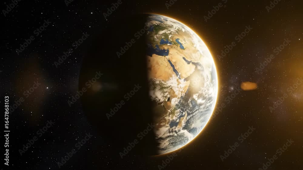 Sunrise Over Earth from Space - A breathtaking view of Earth as ...