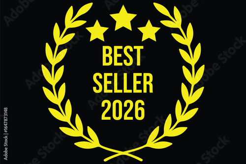 Triumphant Victory Seals 2026. Champion Achievement Ribbons. Conquest Winners Collection. Victory Milestone Badges. Best seller badge. Best selling award icon with crown and stars eps10
