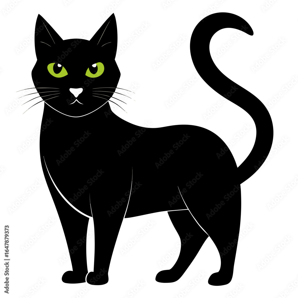 Fototapeta premium black cat vector illustration
